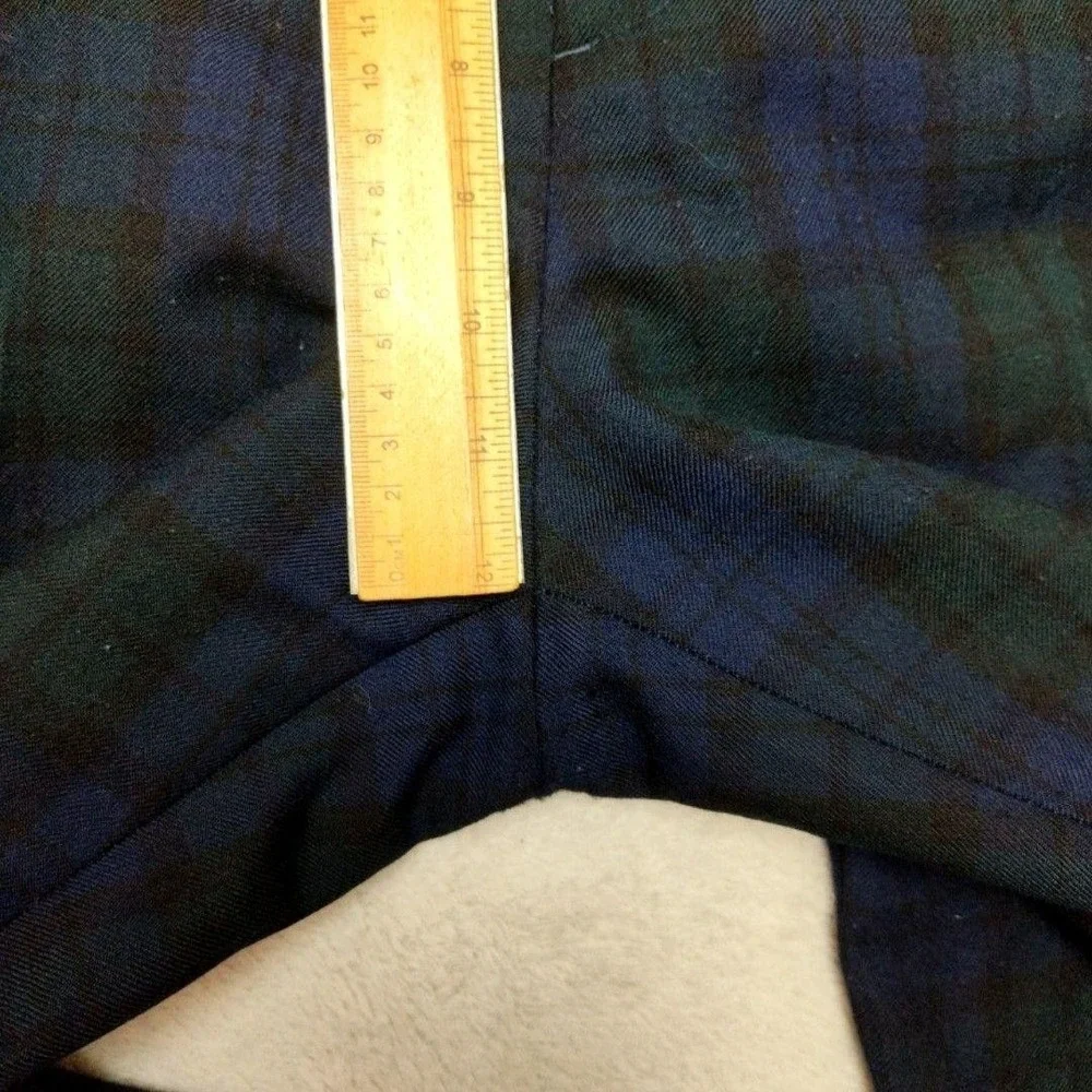 Banana Republic Pants Mens 33x34 Green Blackwatch Plaid Tweed Wool Tapered Dress
